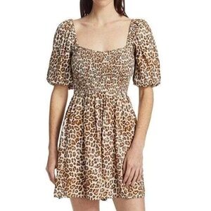Faithfull the Brand Ilaria Leopard Mini Dress (B)